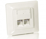 Equip Cat5e seinakarp + esikplaat 2xRJ45 45 RAL9010