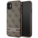 GUESS GUHCN61P4SNW iPhone 11 / Xr brzowy/pruun hardcase 4G Stripe