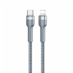 Remax RC-171 Tugev, punutud andme- ja kiirelaadimiskaabel PD 100W 20V 5A USB-C Lightning 1m, hbe