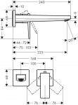 Hansgrohe Metropol Single lever basin mixer with lever handle