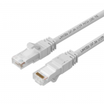 Lanview CAT6A UTP 0,25m White LSZH, HIGH-FLEX