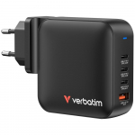 Verbatim Mini GaN 165W vrgulaadija 3xUSB-C PD/1x USB-A QC must 32216
