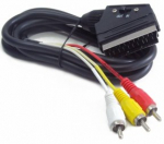 Gembird Scart IN/OUT-RCA kaabel 1,8m
