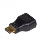 AKYGA AK-AD-04 kaabli suunitusevahetaja HDMI Type A (Standard) HDMI Type C (Mini) Must, Kuldne