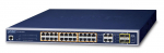 Planet IPv6/IPv4, 24-Port Managed 802.3at POE+ Gigabit Ethernet