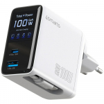 4smarts GaN Flex Screen AI 100W vrguvarustus 2xUSB-C + USB-A valge