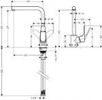 Hansgrohe Focus M41 280 1jet Stainless Steel