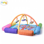 Niny 700023 Soft and Large Kids play blanket with didactic elements (96x96cm) for kids 0+ years Colorful