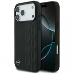 Mercedes Nahast kaitsembris Laureli lehtede motiiviga, MagSafe iPhone'ile 17 Pro Max, must