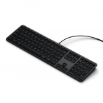 Juatahtlusklaviatuur USB A/USB C QWERTY Dual (Mac/Windows) Satechi Slim LX3 juhtmoodel, space black