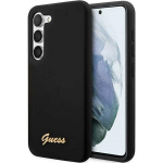 GUESS GUHCS23SSLSMK S23 S911 tarna/must hardcase Silikoon Vintage Gold Logo