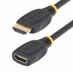 StarTech.com 18 tuum (0,5m) HDMI 2.0 laienduskabel, kiire HDMI henduskaabel, 4K 60Hz, HDMI mees-pulmuse laiendusadapterkabel, HDMI laienduskabel, M/F