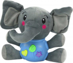 LEAN Toys Plush Elephant Interactive Plush Blue Playing 19 cm