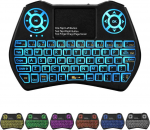 Fusion Round compact wireless keyboard with touchpad and colorful backlight for Android | iOS | TV | PC