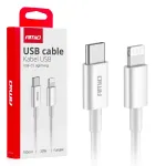Amio -03898 andmelekut ja laadimiskaabel | USB-C kuni Lightning | 20W | 1m