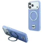 Karl Lagerfeld ring Stand 360 Choupette Head Pin MagSafe juhtmevaba korpus iPhone 18 Pro / 17 Pro jaoks, sinine