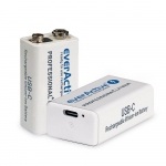 Everactive 6F22/9V LI-ION AKU 550 mAh USB-B