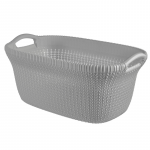 Laundry basket Knit 40L 59,5x38,5x27cm light grey