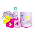 Set Inuwet: Donut, Cleansing AND Moisturising, Shower Mousse, 200 ml + Scrunchy, Hair Elastic + Donut, Body Sponge + Donut, Gift Sticker