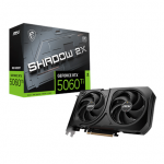 MSI GeForce RTX 5060 Ti 8G SHADOW 2X OC PLUS Bulk Pack | NVIDIA | 8 GB | GeForce RTX 5060 Ti | GDDR7 | HDMI portide arv 1 | PCI Express Gen 5 x16 (kasutab x8)