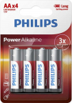 PHILIPS Patareid Toide Alkaline AA 4tk blister