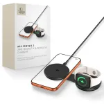 Tech-Protect TECH-PROTECT A55 2IN1 MAGNETIC MAGSAFE WIRELESS CHARGER 25W QI2.2 BLACK