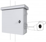 Lanview Mini Classic Pole Mounted CCTV Cabinet For 4 cameras