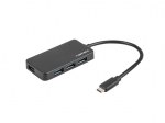NATEC HUB USB 3.0 Silkworm 4 ports, USB-C, Black