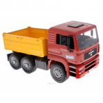 BRUDER MAN TGA Kipp-LKW (rot/gelb, mit Liebherr Schaufelbagger)