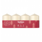 bolsius Silindriknlad 4 tk, 60x40 mm, kreemjas