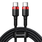 Baseus CATKLF-AL91 USB-C - USB-C PD QC kaabel 100W 5A 480Mb/s 2m - must ja punane - OUTLET