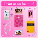 Kodak Barbie x STEP Slim Instant Mobile Photo printer Colour ZINK 2x3'' 1ppm, Bluetooth, Pink
