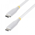 StarTech.com 1 m (3 ft) USB4 kaabel, 40 Gbps, USB-IF sertifitseeritud USB-C kaabel, 240 W PD, 8K 60 Hz/4K 240 Hz DP2.1 DP40, TPE mantel, Thunderbolt 4 hilik - valge USB-C juhe