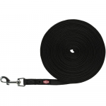 Leash : Trixie Tracking leash, rubberized, S-M: 15 m|15 mm, black