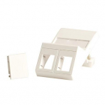 Lanview Wall plate, angled, for 2 x keystone. Fits 50x75 mm LK