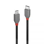 Lindy USB 2.0 kabel, tp C/Micro-B, anthraatiline, M/M, 1m pikkus
