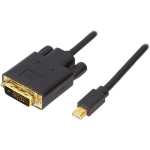 Mercodan MinidisplayportDVI kaabel 5,0 m, Mini Displayport: male