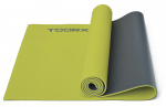 Yoga mat Toorx MAT176 PVC 173x60x0,6 PVC lime green/gray