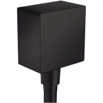 Hansgrohe Hose connection with non-return valve, matte black, FixFit P