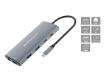 Conceptronic 10-1 Dock USB-C-HDMI/2xUSB-C/3xUSB-A/+ 20cm gr