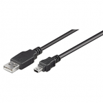 Goobay 50767 USB 2.0 Hi-Speed kaabel, must, 1,8 m | | USB-A mini-USB-ini