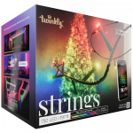 Twinkly Stringid 750 RGB LED, must kabel, 60m, IP44