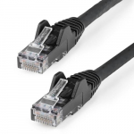 StarTech.com 2 meetri pikkune CAT6 Ethernet kaabel LSZH (vhese suitsu, halogeenivaba) 10 Gigabit 650MHz 100W PoE RJ45 10GbE UTP vrgukaabel, tmblemiskindla kaitsega ja pingutusleevendusega must, CAT 6, ETL-i sertifitseeritud, 24AWG