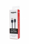 SEEK TOTI USB-A to Type-C, 1 meetri pikkune PVC andmekabel 3A, must