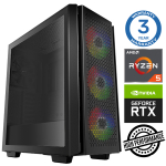INTOP Ryzen 5 3600, 16 GB, 240 SSD, M.2 NVMe, RTX 5050, 8 GB, ilma OS-ta