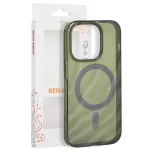 Tecto Shield Desert Mag -kinnitus iPhone 14 Pro 6,1" jaoks, tume oliiviroog