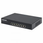 Intellinet 8-port Gigabit Ethernet PoE+ lliti, 8 PoE-porti, IEEE 802.3at/af toitelekanne Etherneti kaudu (PoE+/PoE), lppseade, tlaua, karp