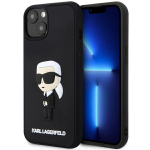 Karl Lagerfeld KLHCP14M3DRKINK iPhone 14 Plus / 15 Plus 6.7" tarny/must hardcase Kummiga Ikonik 3D