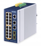 Planet IP30 Industrial L2/L4 16-Port 10/100/1000T 802.3at PoE +