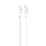 USAMS Kaabel USB-C na USB-C 100W 1,2m Port Display Kiirlaadimine Lithe Series biay/white SJ567USB02 (US-SJ567)